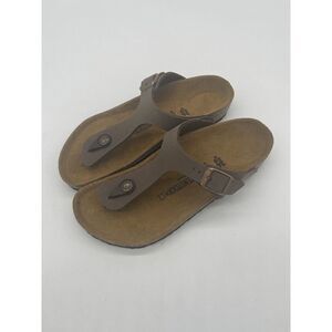 Birkenstock Flip Flops SZ EU 34 US 3.5  Made in Germany Brown NWOT